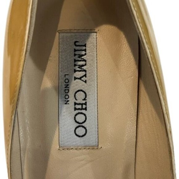 Jimmy Choo Light Mustard Patent Leather Cosmic Platform Pumps – Size 9 US - Picture 5 of 9